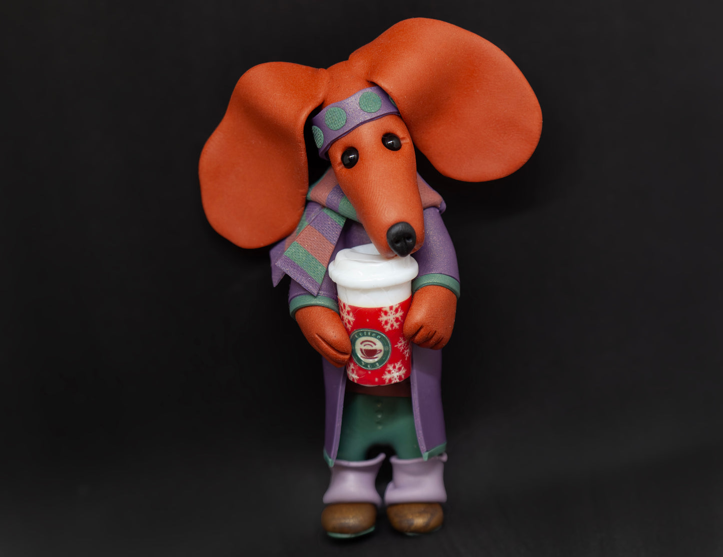 Handmade Dachshund Figurine Ornament