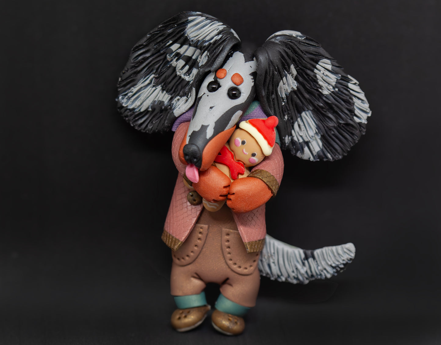 Handmade Dachshund Figurine Ornament