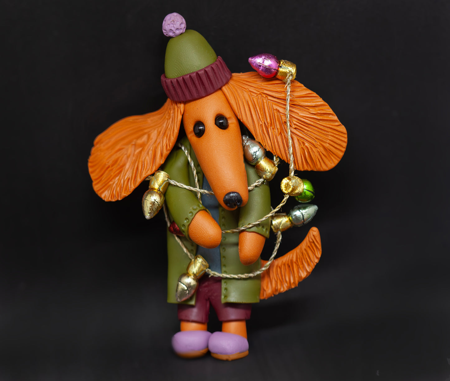 Handmade Dachshund Figurine Ornament