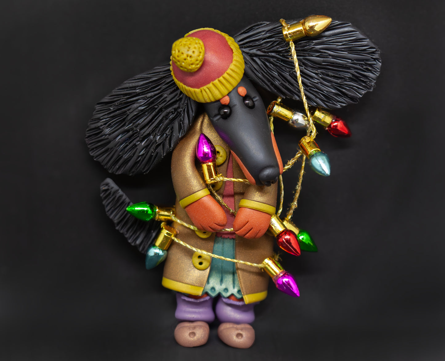 Handmade Dachshund Figurine Ornament