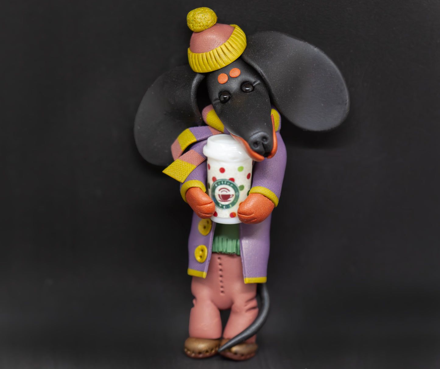 Handmade Dachshund Figurine Ornament