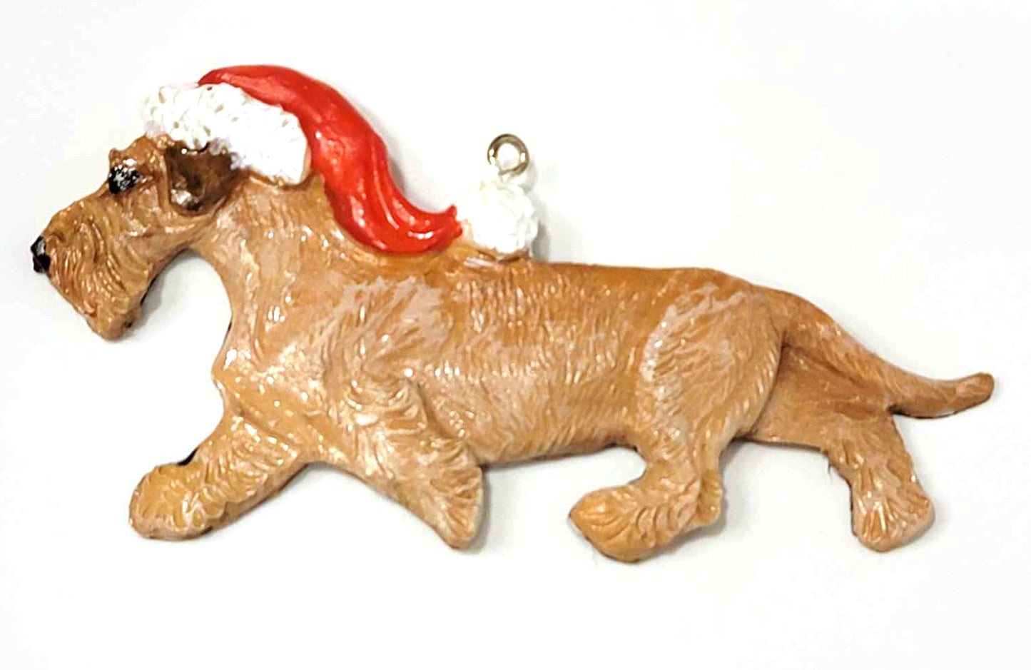 Red Wire Handpainted Dachshund Figurine Ornament
