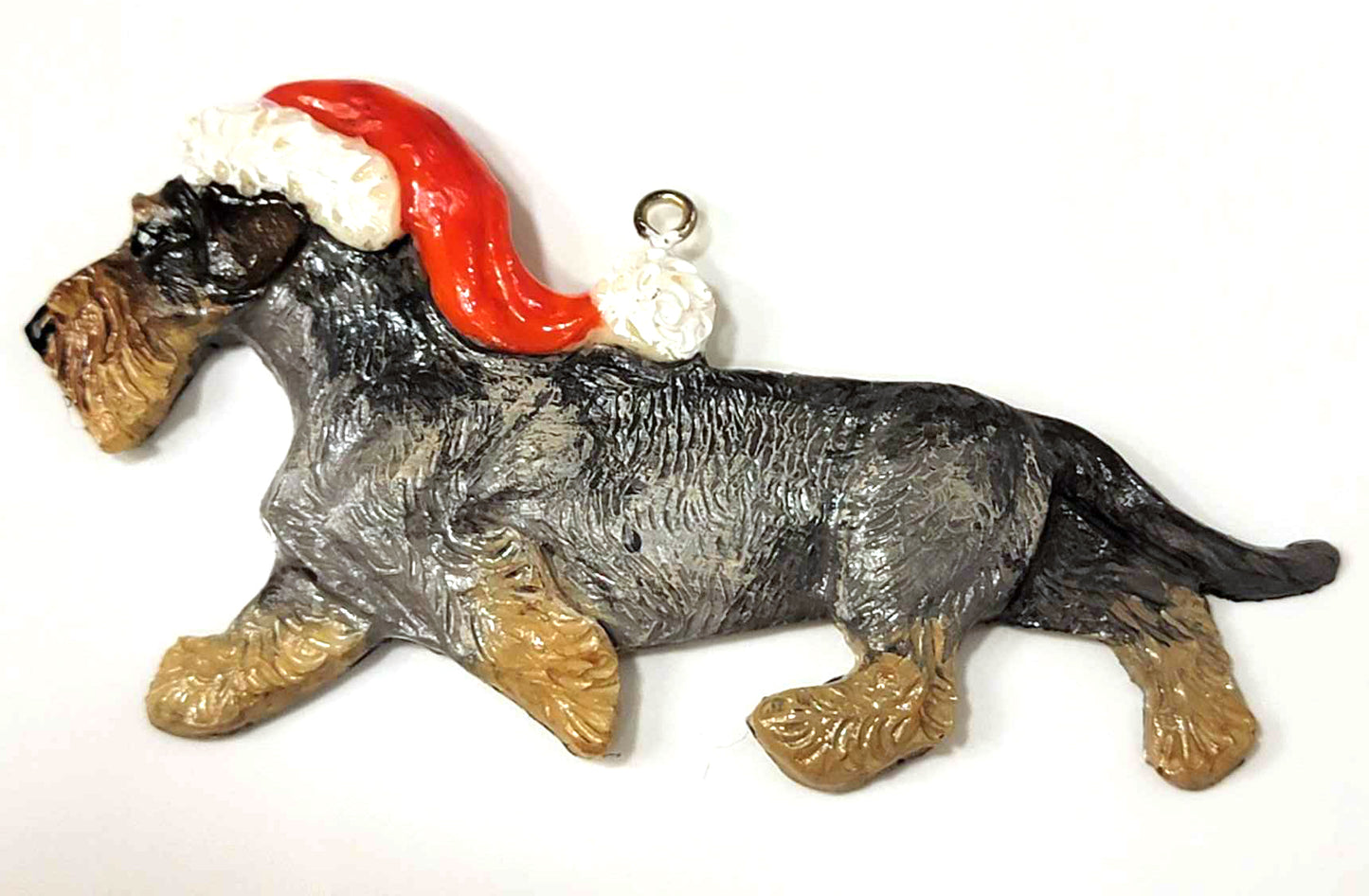 Wild Boar Wire Handpainted Dachshund Figurine Ornament