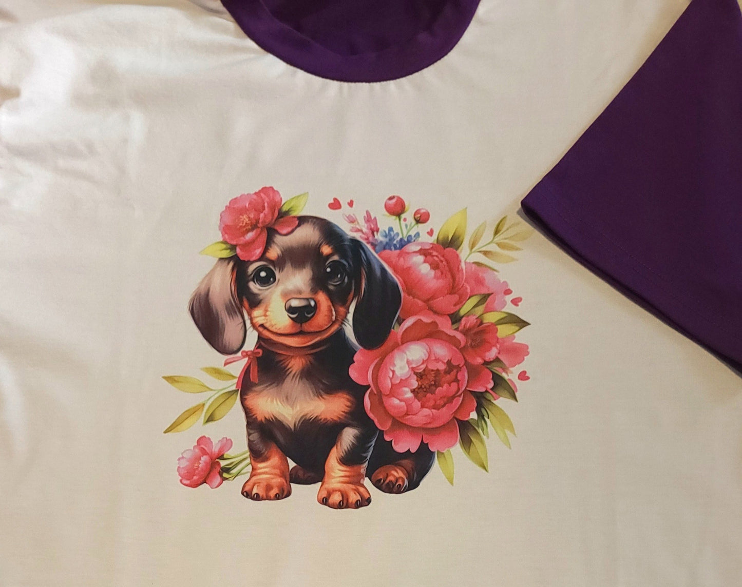 Super Premium Unisex Short Sleeve T-Shirt, purple/white, size M