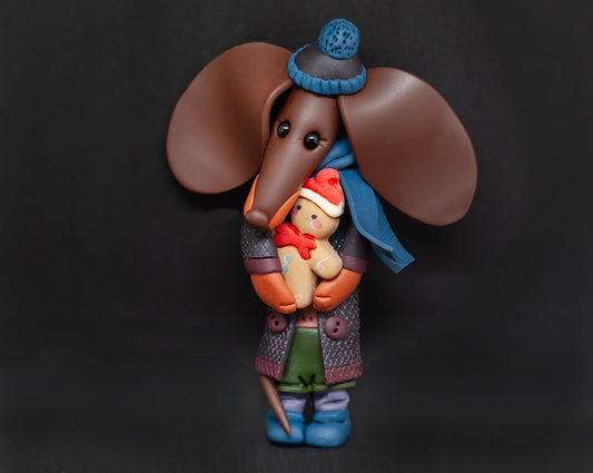 Handmade Dachshund Figurine Ornament