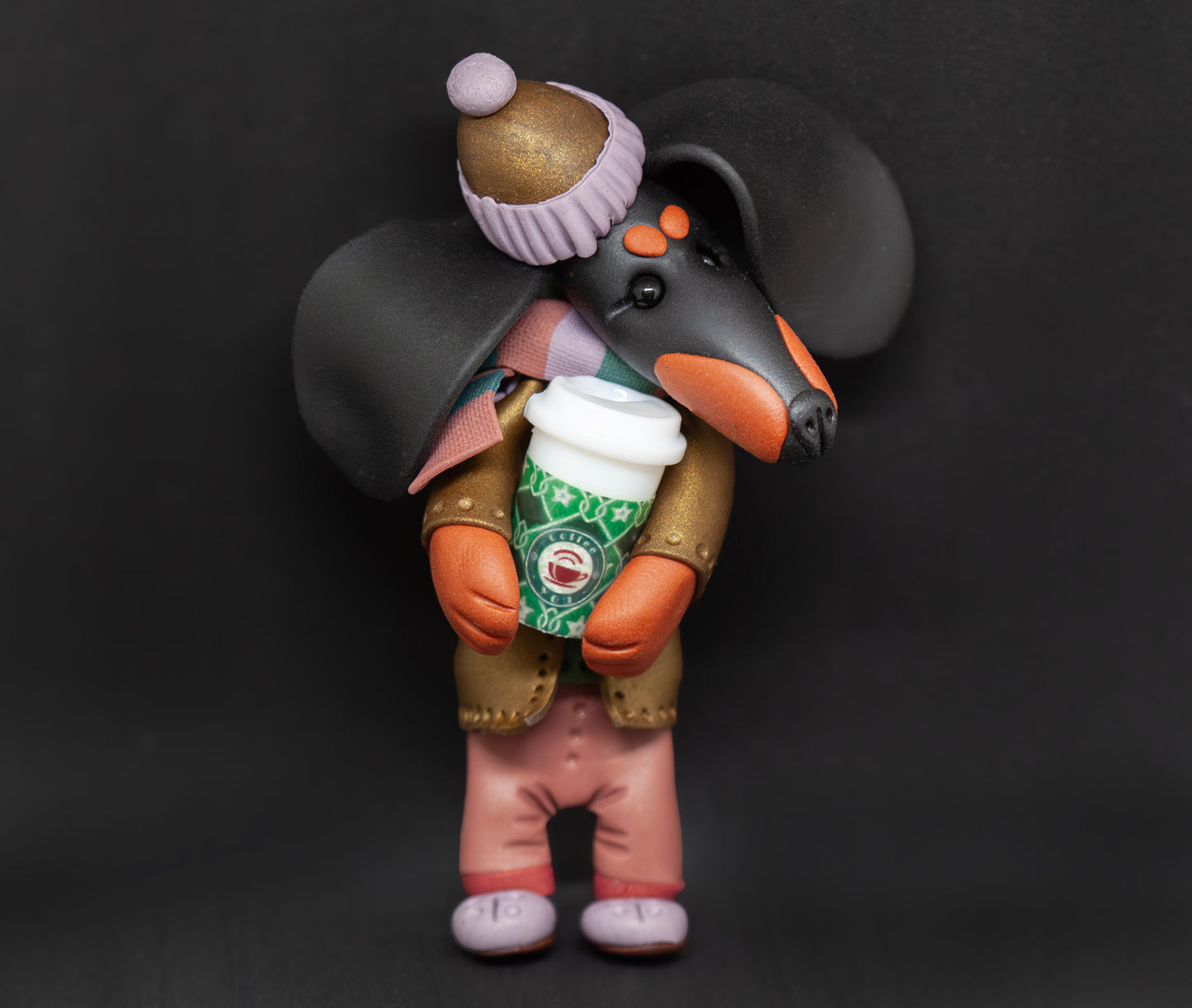 Handmade Dachshund Figurine Ornament