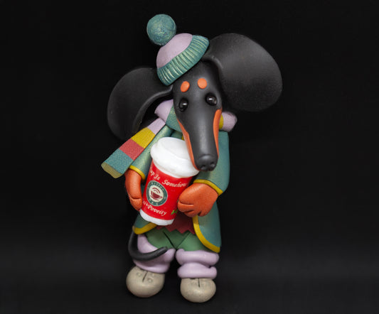 Handmade Dachshund Figurine Ornament