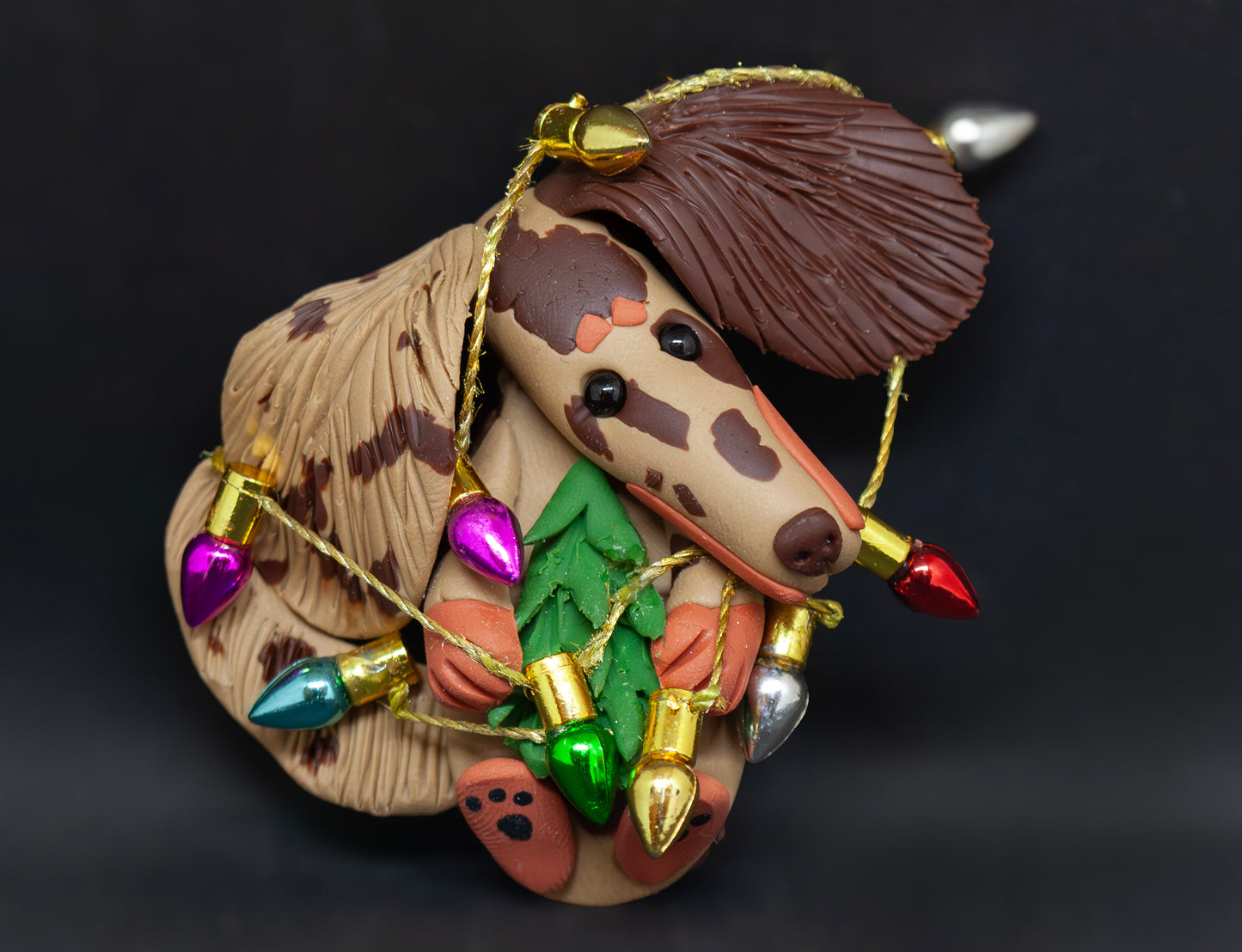 Handmade Dachshund Figurine Ornament