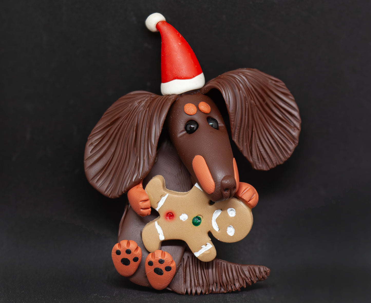 Handmade Dachshund Figurine Ornament