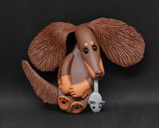 Handmade Dachshund Figurine Ornament