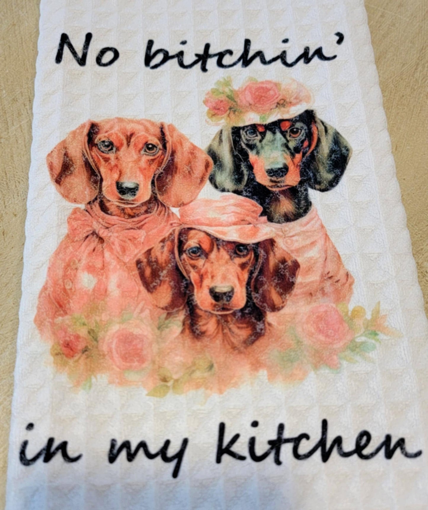 No Bitchin' In My Kitchen Microfiber Waffle Kitchen Towel