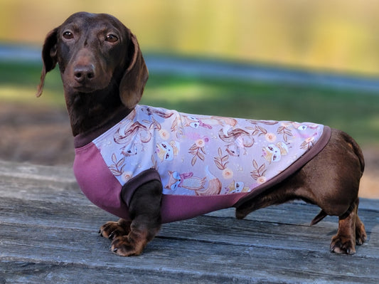 Dreamy Mauve LUXE Cozy T-Shirt for Dachshunds