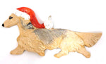 Cream Long Handpainted Dachshund Figurine Ornament